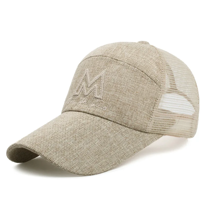 2020 Letter M Baseball Cap Breathable Mesh Outdoor Men`s Hat Adjustable Embroidered Mark Hats Summer Sunhat06