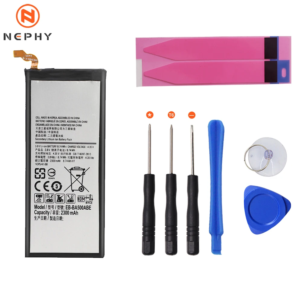 Аккумулятор Nephy Origin для samsung Galaxy A5 A7 A3 SM-A320F A500F A520F A700F A720F/DS Duos Замена телефона Бесплатные инструменты