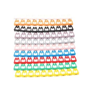 

2020 New 100Pcs/Set Colorful Numeric Cable Label Mark For RJ45 RJ11 RJ12 Network Cable