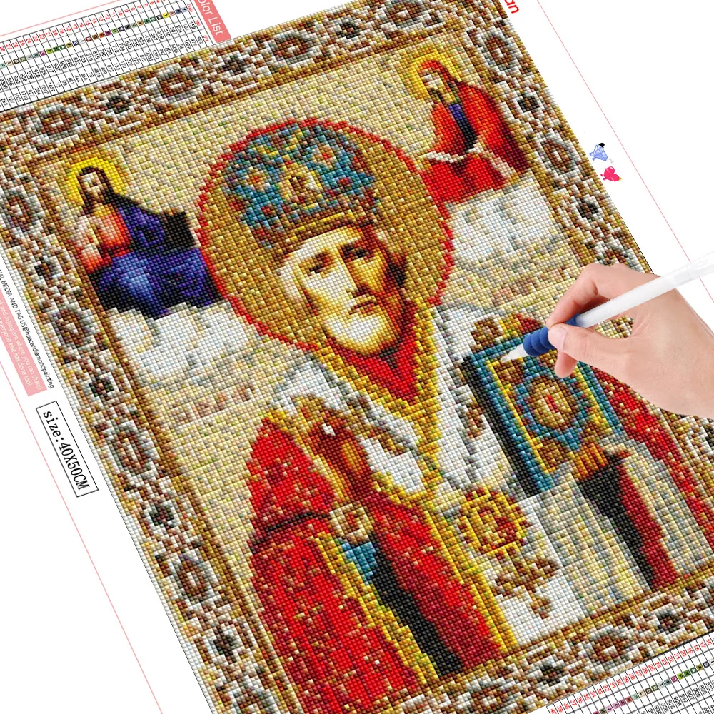 Хуакан Алмазная картина вышивка крестиком икона религия полностью квадратная
