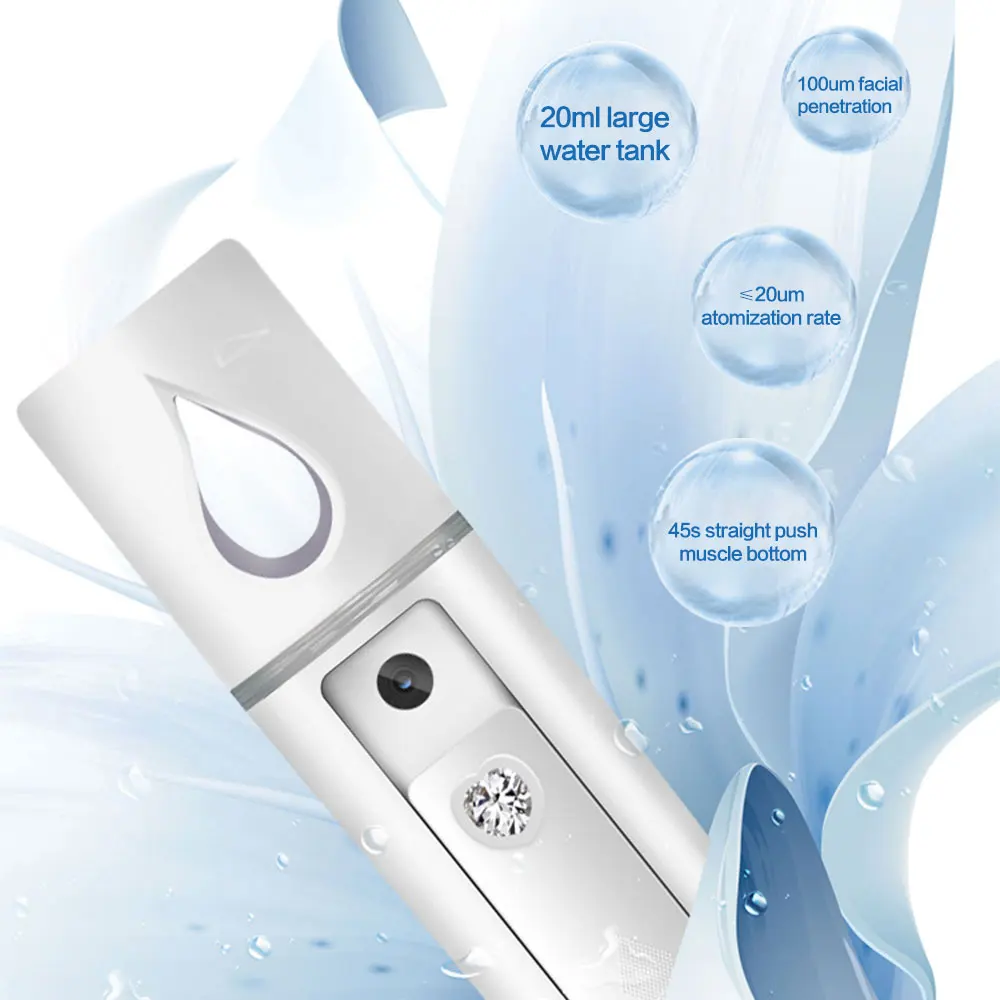USB charger Nano Facial Steamer Hot Mist Steam Sprayer SPA Moisturizing facial humidifier Deep Cleansing Skin 3