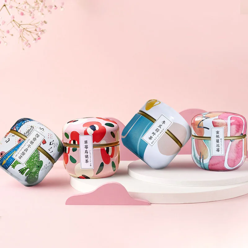 Mini Tea Caddy Tea box,Coffee Tins Food Storage Container Storage Box for Coffee Herb Candy Chocolate Sugar Spices tea tin box tea canister ceramic storage jar airtight container