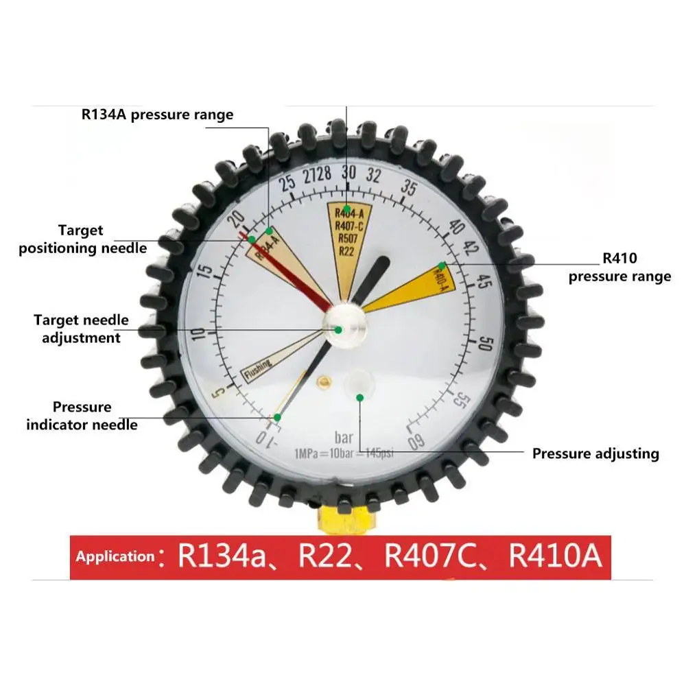 

Tyre Pressure Meter Air Conditioning Refrigeration Nitrogen Manometro Digital Gauge Pressure Test Digital Automobile Tester