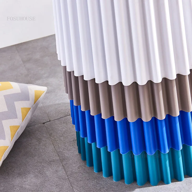 Modern Minimalist Plastic Stool Living Room Bedroom Furniture Low Stool Round Bucket Stackable Colorful Multi-functional