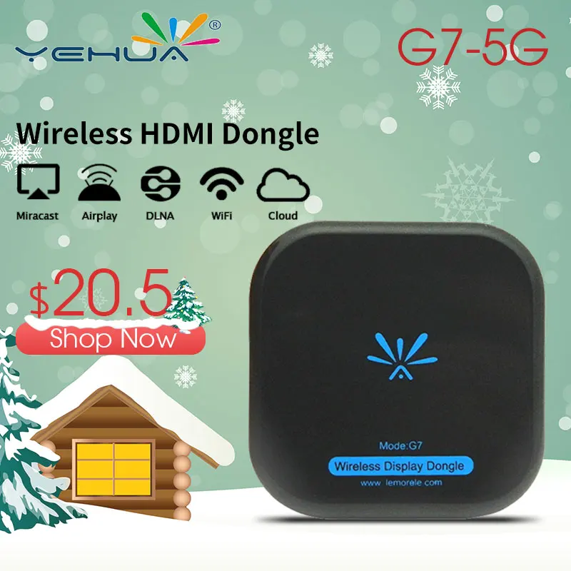 

TV Stick G7 5Ghz Wireless HDMI Dongle High Speed WiFi Display TV Dongle Support Miracast Airplay DLNA for Apple Android VS G2