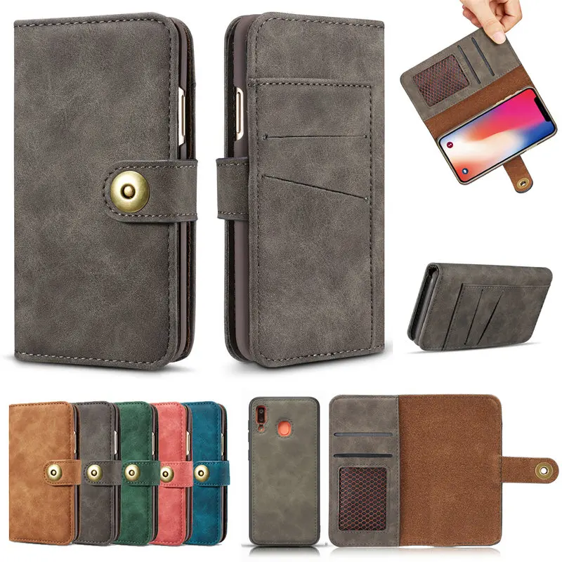 

2 IN1 Detachable Leather Case for Coque Samsung A70 Case Samsung A50 Case Wallet Flip for Samsung Galaxy A20e A20 E A30 A40 2019