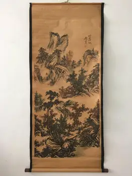 

China old scroll painting Celebrity landscape painting Middle hall hanging paintings Wall paintings tang yin