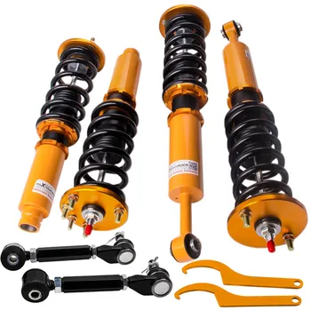 

2 Rear Upper Camber Arms shock strust absorber Adj. Coilover Kits For Honda Accord 03-07 SUSPENSION