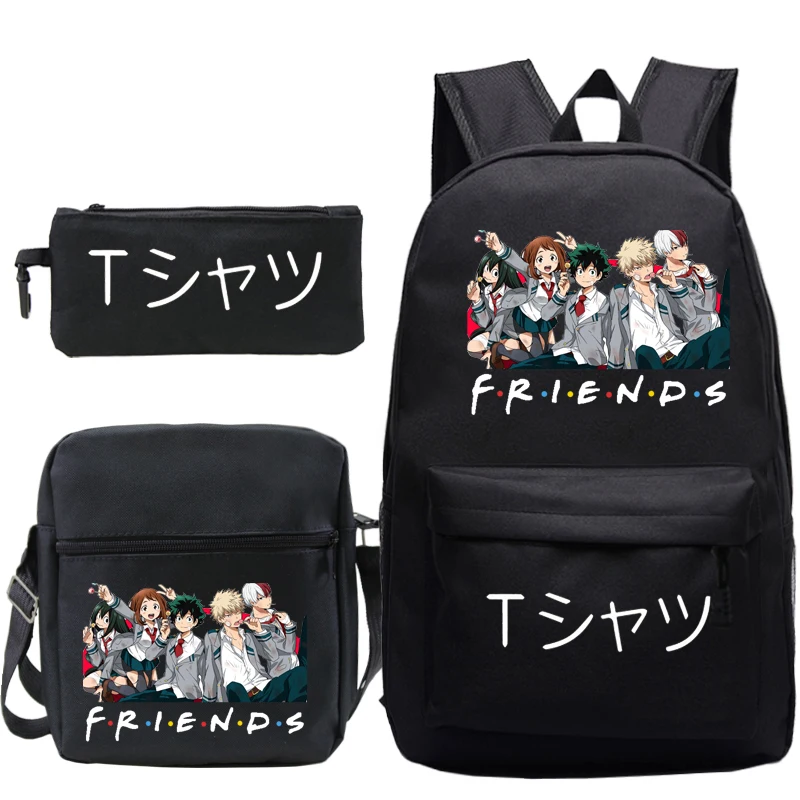 

My Hero Academia Kids Backpacks 3pcs/set Children Boku No Hero Academia Anime School Bags Teenage Boys Girls Travel Bagpacks