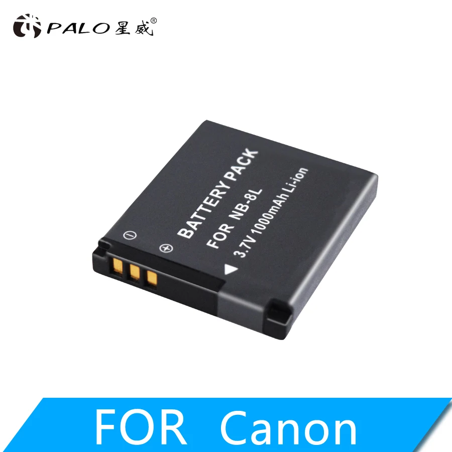 Batteria T6 Power per Canon PowerShot S30, Li-Ion, 7,4 V, 750 mAh (5,5 Wh), grigio