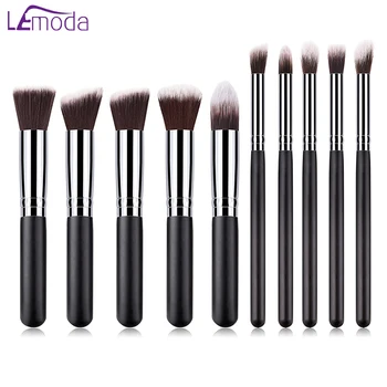 

Lemoda Makeup Brushes 10pcs/Set Professional Beauty Make Up Brushes Eyeshadow Foundation Powder Blushes For Beginners