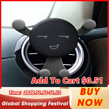 

Universal Gravity Car Phone Holder Air Vent Mount Stand For Cell Phone GPS Universal Car Bracket Mounts & Holder