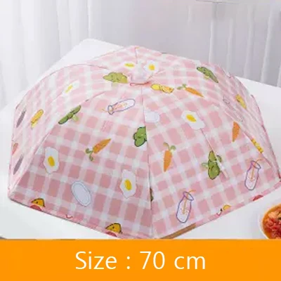 2 70 см крышка для еды для кухни, дома, крышка для овощей, крышка для зонта, блюдо, складная изоляционная Крышка для стола, пищевая Пылезащитная крышка - Цвет: 2