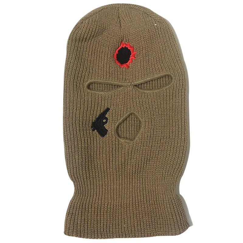 2022 New Neon Balaclava Gun-embroidered Three-hole Ski Mask Full Face Army  Tactical Mask Winter Warm Knitted Hat Bone Masculino - Skullies & Beanies -  AliExpress