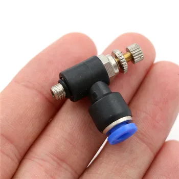 

One Piece Air Flow Speed Control Valve Tube Water Hose Pneumatic Push In Fitting SL4-M5