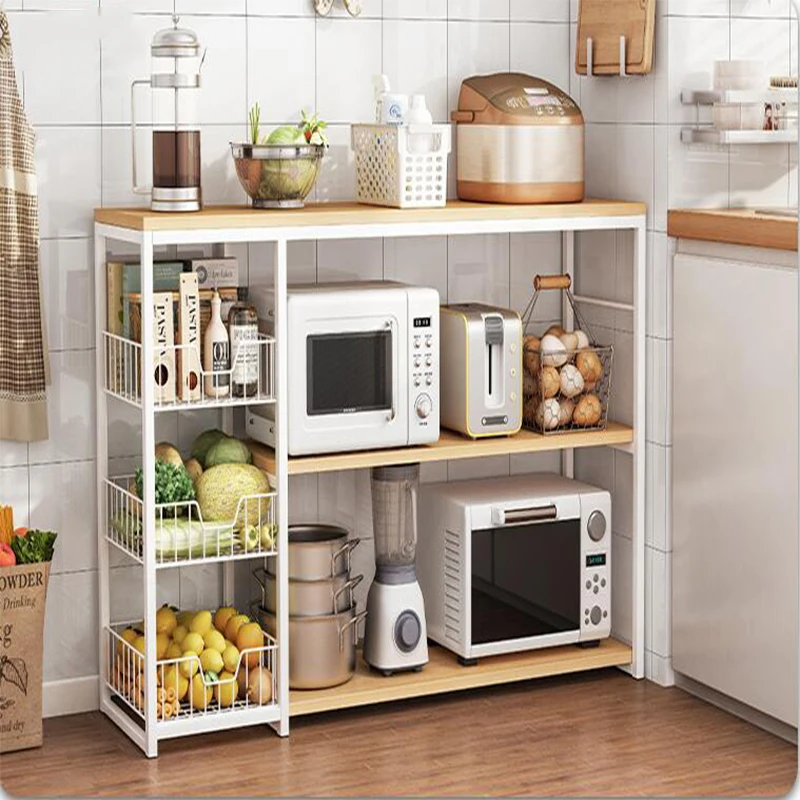 Kitchen Microwave Cabinet Storage  Multifunctional Microwave Rack -  Household - Aliexpress