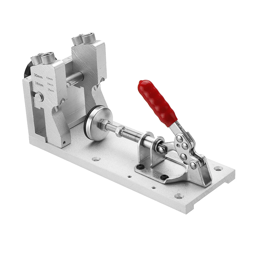 

Sliver Woodworking Pocket Hole Jig Master System Guide Carpenter Kit with Clamp and Hole Drill Bits Heat Treatment