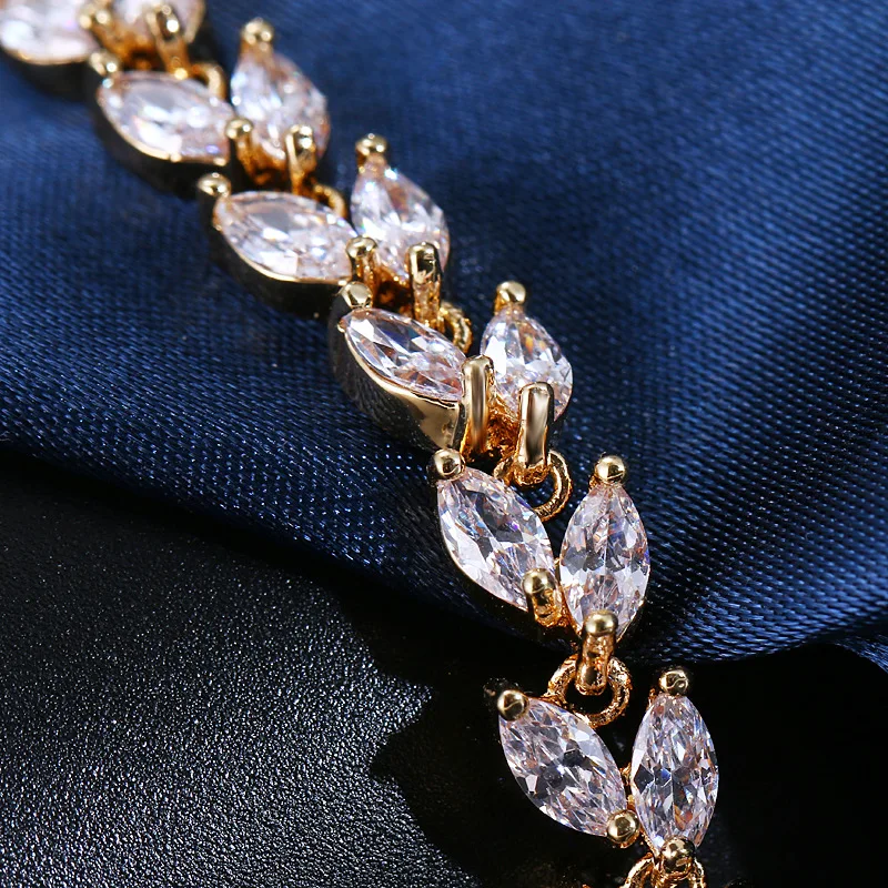 LB2041 женский Хрустальный Браслет Циркон Свадебные ювелирные изделия