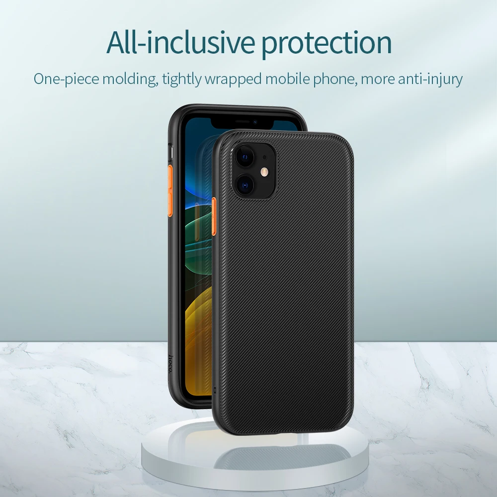 HOCO полный защитный мягкий чехол для iPhone 11 Pro Max Ультратонкий чехол-накладка из ТПУ на заднюю панель чехол s для iPhone11 11 Pro в виде ракушки