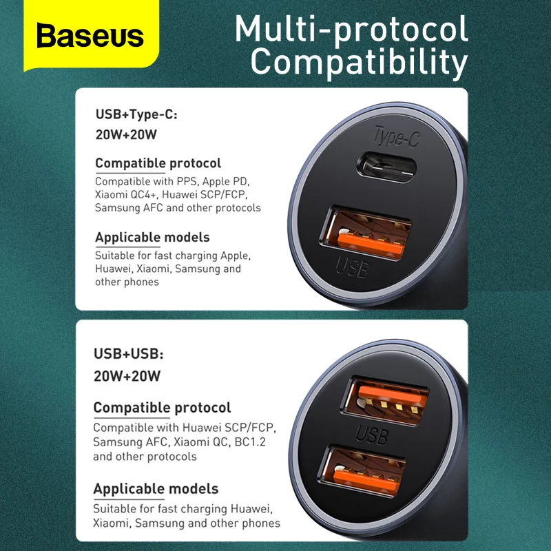 Baseus 20 Вт PD автомобильное зарядное устройство USB кабель Type C с функцией быстрой
