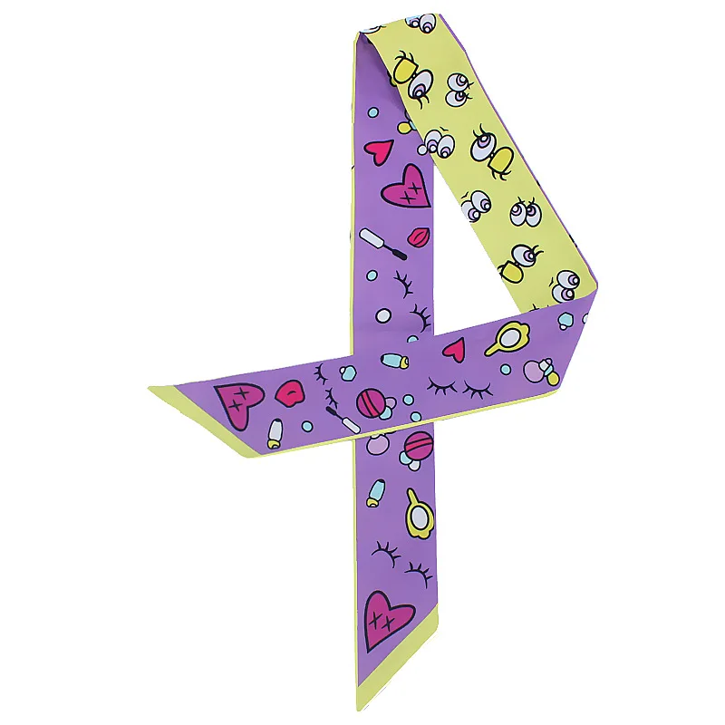 Новинка 2020 шелковый шарф женские роскошные брендовые дизайнерские узкие шарфы