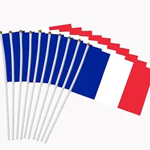 Fanów korba ręczna akcesoria flaga francuska nie 8 flaga pucharu europy flagi świata-Cup banery tanie tanio CN (pochodzenie) POLIESTER Flaga narodowa Latanie Bayer polyester fiber World Cup flag Dzianiny