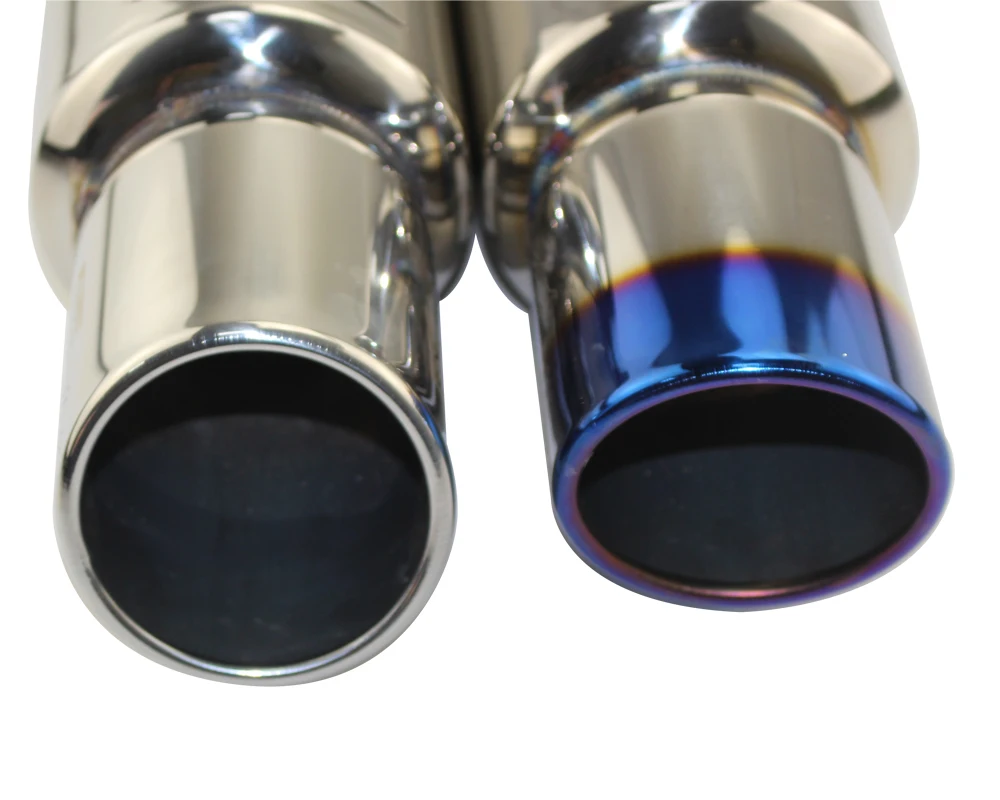 Car motorbike Exhaust System exhaust pipe Muffler Tip Universal Stainless steel OD 51MM 57MM 63MM outlet 89mm Silencer tail pipe Exhaust Muffler Tip Exhaust Pipe Muffler Exhaust Trim Pipe