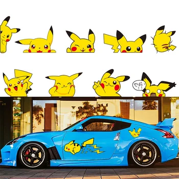 

1 Pair Car Styling Creative Pikachu Pokemon Car Stickers Lovely Cartoon Animal Pet Stickers Auto Decal Car Body Cute Pattern