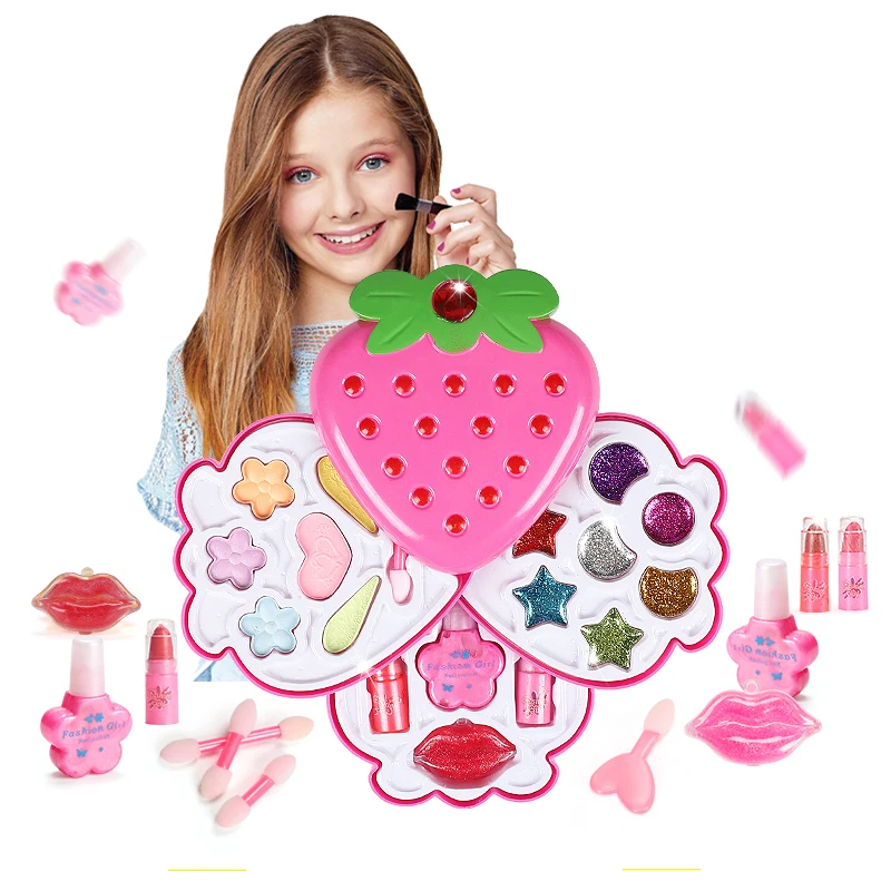 

Girls Make Up Set Toys Beauty Makeup Tools Children Pretend Play Toys Safe Non - toxic Dressing Cosmetic Nail Polish Toys Gifts