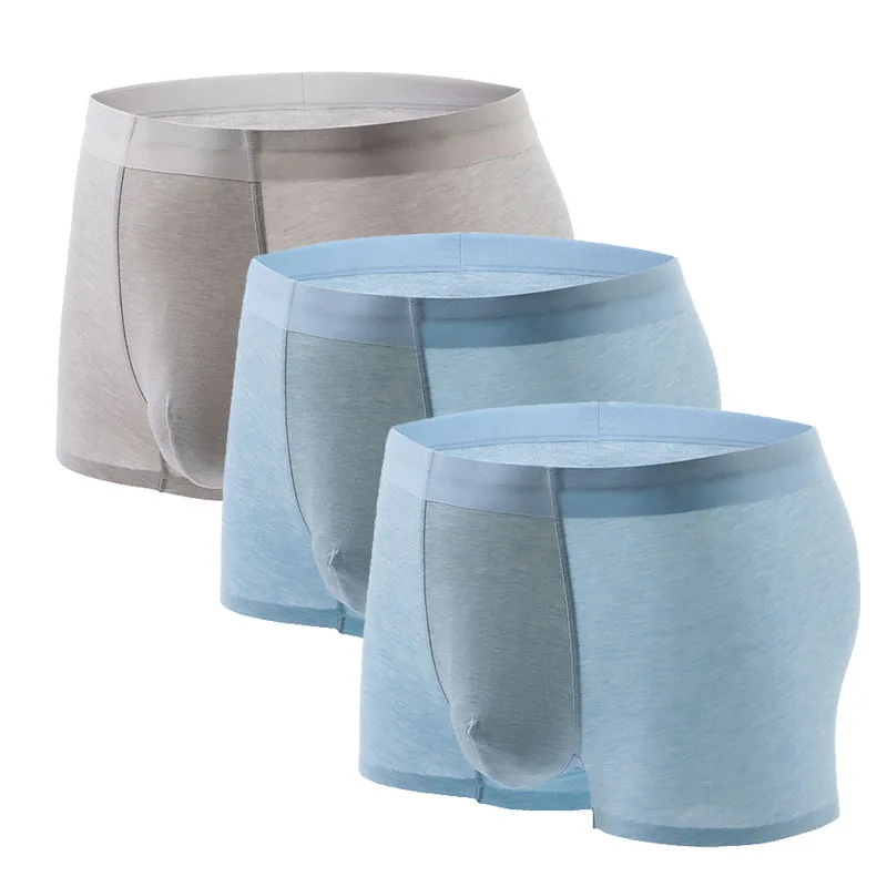 F IYUNYI 3pcs/lot Seamless Underwear Men Boxer Shorts Modal Breathable Underpants penis Pouch Bikini Male Panties Homewar Shorts - Цвет: F