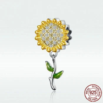 

Hot Sale Sunflower Solid Charm Bracelet Accessories Handmade DIY Necklace Texas Charm Accessories Beads