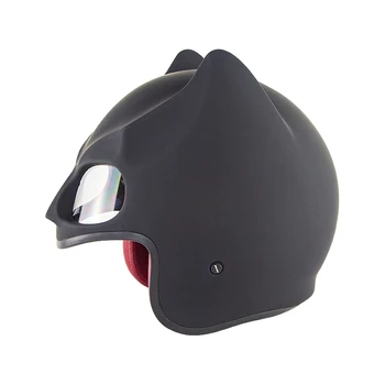 

Half-face Ventilate Retro DOT Helmets Bat Ear design Motorcycle Helmet casco capacete moto Motorbike Soman SM560