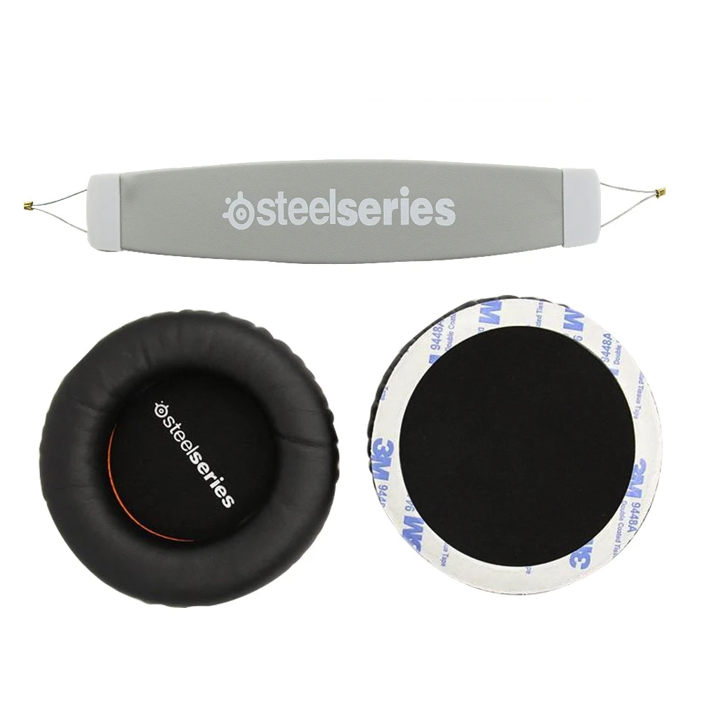 Для Steelseries Siberia V1 V2 V3 гарнитура с губкой, чехол для наушников, сменные пенопластовые подушечки+ оголовье амбушюры - Цвет: Gray Black set