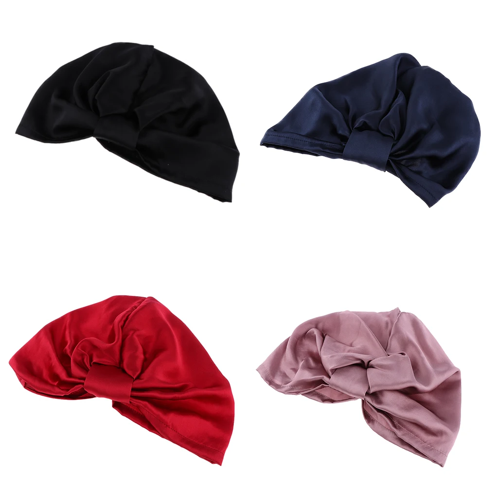 Sleep Hats Soft Silk Sleeping Sleep Wrap Cap Night Sleep Hat Hair Care Scarves Hats Bonnet Women’s Lady Sleeping Hats Bonnet