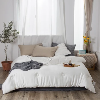 

Blancstar Winter Bed Quilt Paded 100% Soybean Fibre Comforter Cotton Cover Microfiber Filling Comforter Blanket Comforter Q002-2