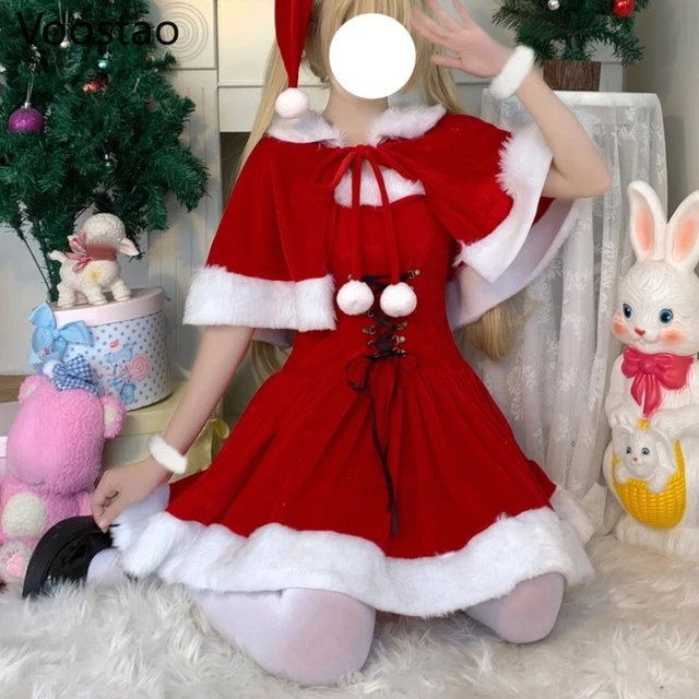 Robe à Capuche Patte De Chat Et Chapeau De Noël Imprimés Avec Poche  Kangourou Grande Taille à Cordon En Rouge