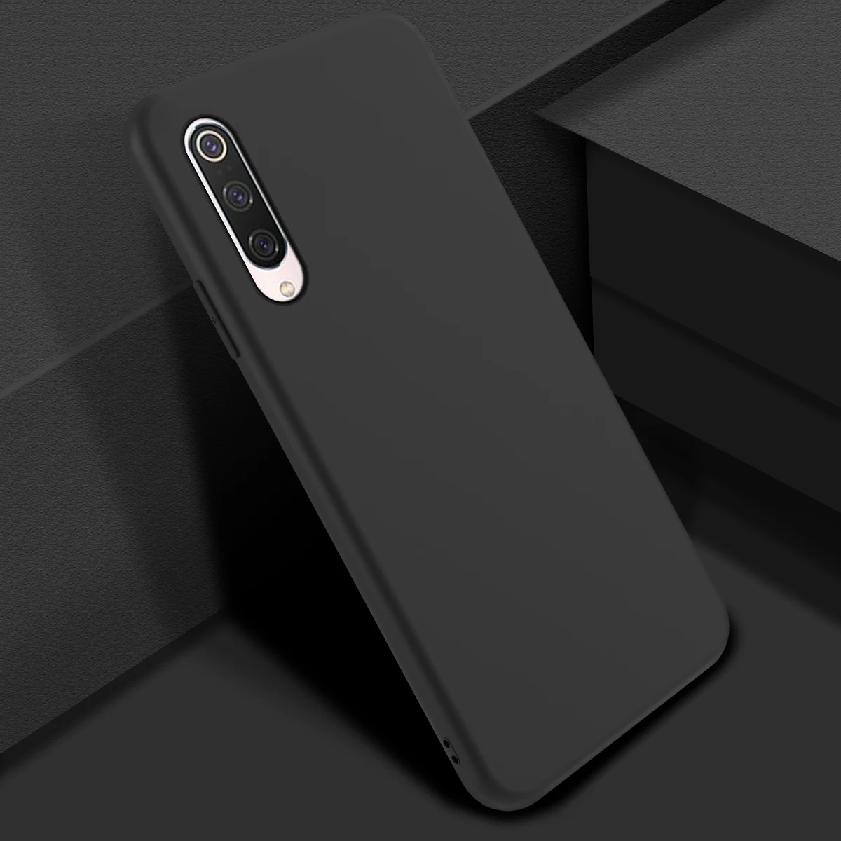 Black Для Xiaomi Mi 9 Pro 5G чехол тонкий мягкий ТПУ чехол для телефона Встроенный бархатный материал против царапин защитный чехол драгоценный камень - Color: Black