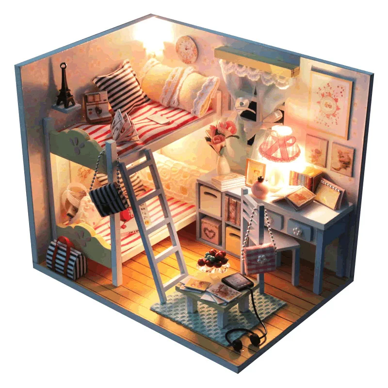 

DIY Villa Hand-made Assembled Cabin House Model Cabin Toy Creative Christmas Birthday Gift Women's