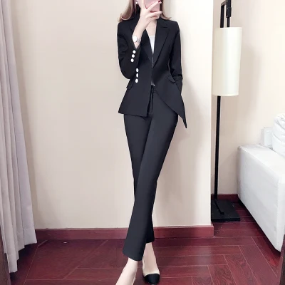2 Европейская Женская одежда pak nieuwe vrouwen Slanke Dame темперамент lente mode twee stuk pak hoge kwaliteit trend tx - Цвет: 2