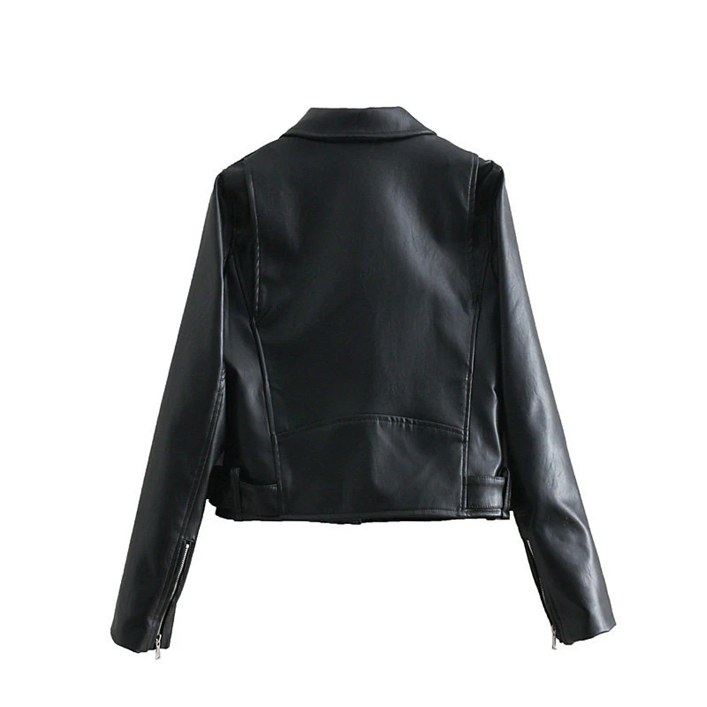 ZA Женская куртка модная Новая Осенняя Женская куртка из искусственной кожи для мотоцикла богемная Женская куртка с длинными рукавами
