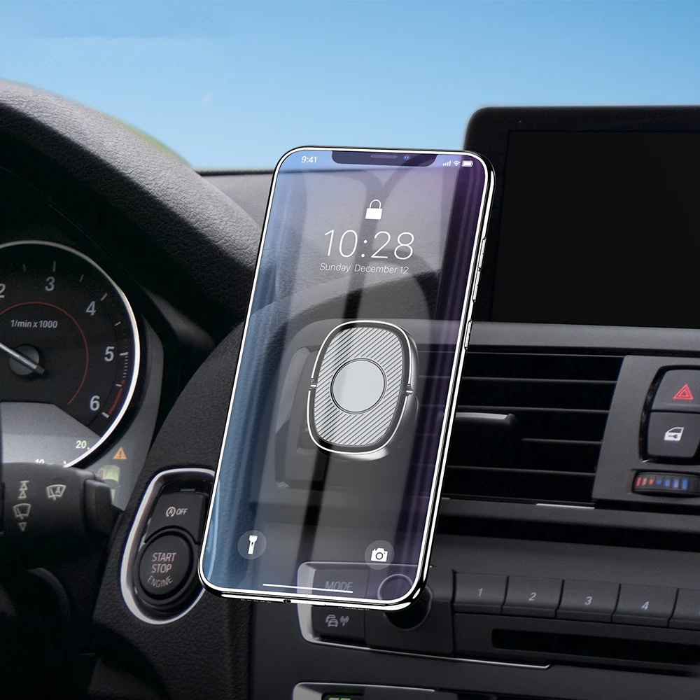 Универсальная Магнитная автомобильная подставка для телефона в автомобиле для iPhone samsung Xiaomi магнит вентиляционное отверстие автомобильный держатель кронштейн - Цвет: Air Vent Black