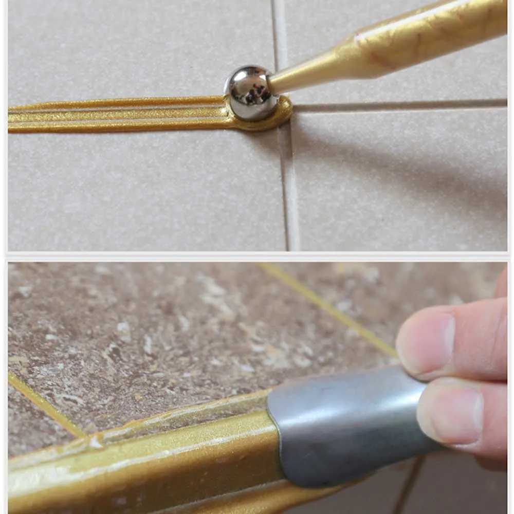 1 Set (5pcs) Tile Beauty Seam Construction Tool Set Tile Gap Cleaning Corner Angle Scraper Gap Manual Grout Pump Flooring Tools 3