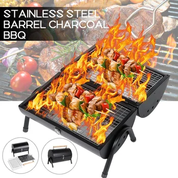 

BBQ Stove Portable Foldable Barbecue Stove Charcoal BBQ Grill Patio Outdoor Camping Picnic Burner Stainless Steel BBQ Grills