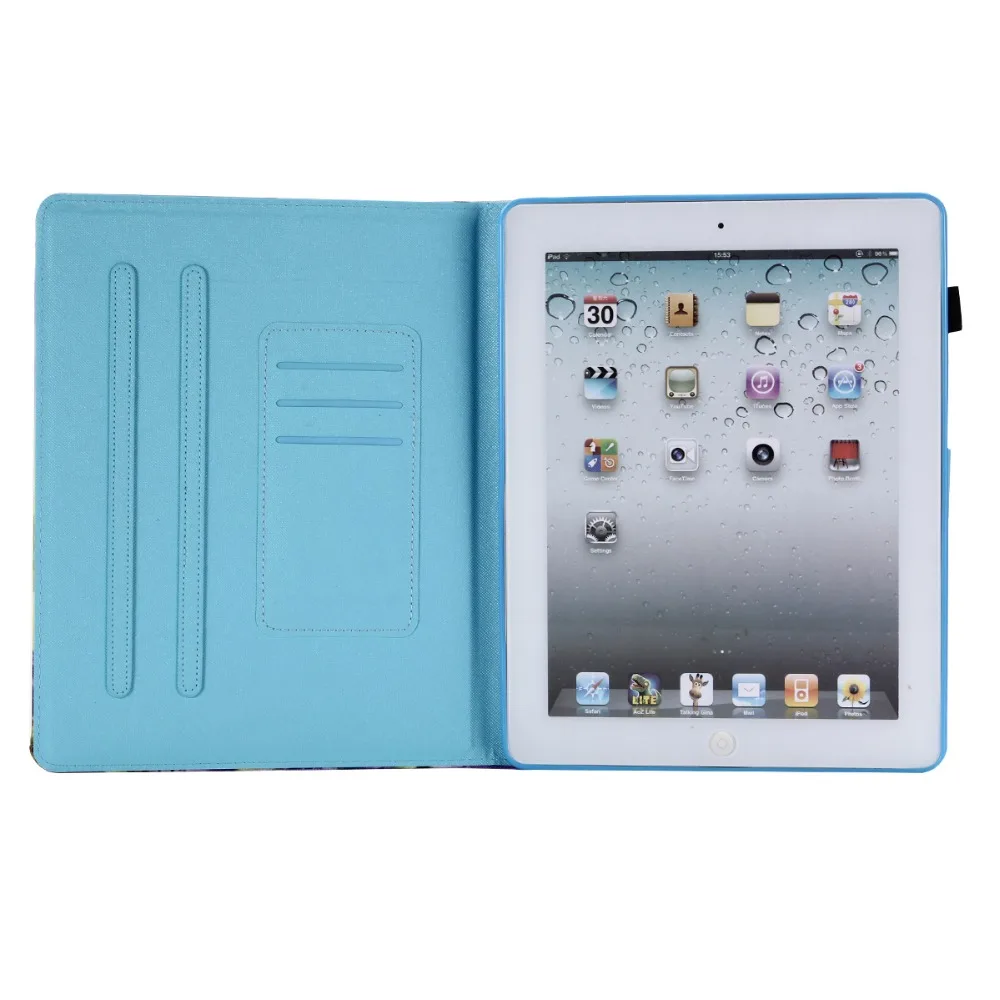 Животное панда из мультфильма Coque для iPad 2 iPad 3 iPad 4 чехол из искусственной кожи Милая открытка слот мягкая подставка флип Funda для iPad 2/3/4 чехол