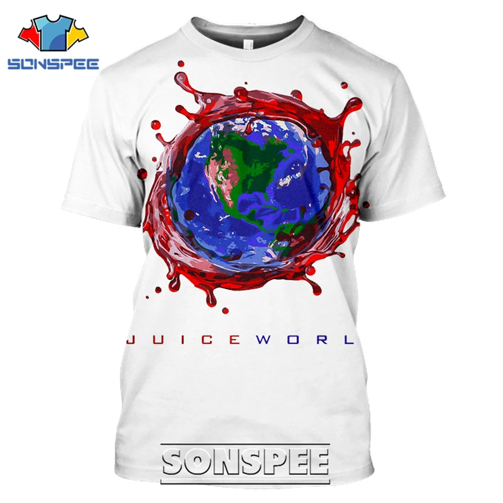 SONSPEE T-shirts Juice Wrld 3D Print Men Women Hip Hop Singer Short Sleeve Streetwear Rap Respect Casual Tees Tops Shirt (1)