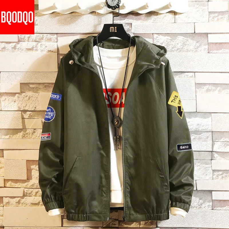 Cotton 5XL Military Jacket For Men Autumn Army Green Fashion Hip Hop Jackets Mens Black Streetwear Print Casual Coat Windbreaker Cotton 5XL Military Jacket For Men Autumn Army Green Fashion Hip Hop Jackets Mens Black Streetwear Print Casual Coat Windbreaker