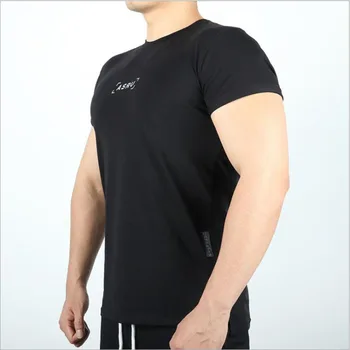 

New Men Compression T-shirt Jogger Sporting Skinny Tee Shirt Male Fitness Bodybuilding Workout Black Tops Clothing