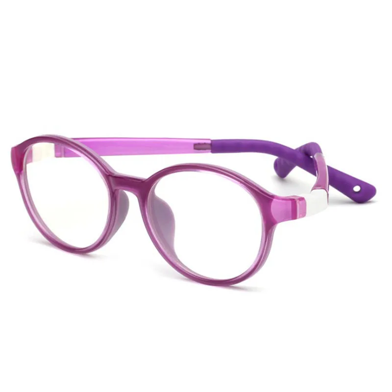 Модные детские стеклянные рамки для детей TR90 близорукие стеклянные рамки для мальчиков и девочек оптические рамки - Цвет оправы: purple