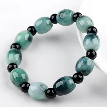 

Natural Class a Burmese Emerald Bracelet Women Jadeite Passepartout Lucky Bracelet Fashion Jade Jewelry Wholesale