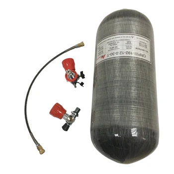 Billige AC312101 Acecare 12L GB 4500Psi Scuba Tauchen Tank Carbon Gas Zylinder Paintball Mit Pcp Ventil & Füllung Station Airsoft